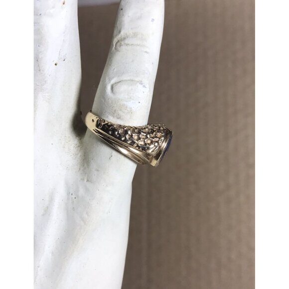 Vintage 14k Yellow Gold Blue Stone Masonic Ring Mason  Vintage  7 Grams Size 9 - Picture 4 of 12